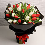 40 Tulips Hand Bouquet