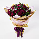 Alluring Purple Carnations Bouquet