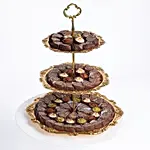 Assorted Chocolates in Golden 3 Layer Plate