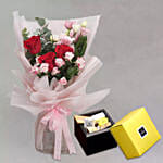 Beautiful Bouquet of Mixed Flowers With Patchi Chocolates