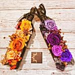 Beautiful Pink Flower Bottle