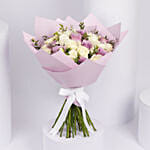 Beautiful Purple and White Rose Bouquet