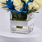 Beautiful White Roses Vase Arrangement