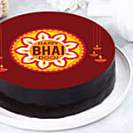 Bhai Dooj Theme Chocolate Cake Half Kg