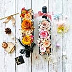 Blue Flower Art Bottle