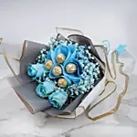Blue Roses and Rochers Bouquet
