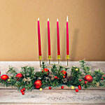 Christmas Center Table Arrangement with Candles