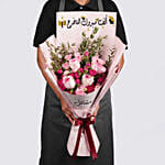 Congrats Grad Roses Hand Bouquet