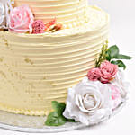 Cream Delights Wedding Cake