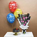 Enchanted Purple Roses N Cake Delight