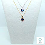 Evil Eye Silver Necklace Silver Color