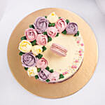 Flower And Macaroon Chocolate Cake