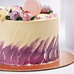 Flower And Macaroon Chocolate Cake