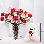 Flower and Teddy Togetherness