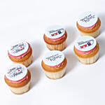 Happy Anniversary Cupcake 6 Pcs