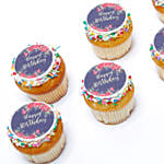 Happy Birthday Cupcakes 6pcs