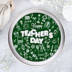 Happy Teachers Day Chocolate Round Cake