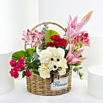 Harmony Basket | Carnation n Spray Roses
