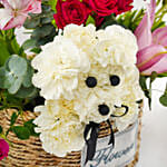 Harmony Basket | Carnation n Spray Roses
