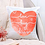 Love Hug Kisses Valentine Cushion