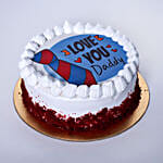 كيك أحبك ابي بالريد فيلفت