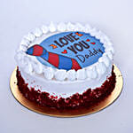 كيك أحبك ابي بالريد فيلفت