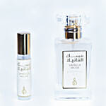 Lovely Red Rose Bouquet with Perfume Set