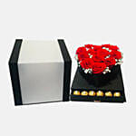 Lovely Roses & Ferrero Rocher Box Arrangement