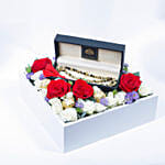 Luxury Musbah - White & Black - Medium Edition - Elegance Floral Box