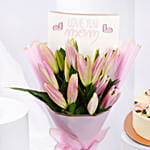 Moms Love Lilies And Cake Bundle