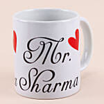 Mr & Mrs Personalised White Mug Set