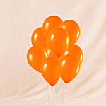 Orange Latex Balloons 10 Pcs