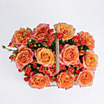 Orange Roses Basket Arrangement