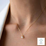 Pearl Silver Necklace Rose Gold Color