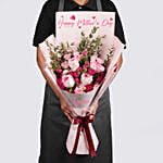 Personalised Name Flower Bouquet for Mom