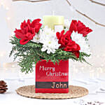 Personalised Santa's Greetings Floral Vase