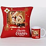 Personalised Xmas Greetings Cushion And Mug
