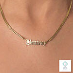 Personalized Designer Silver Necklace Gold Color