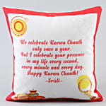 Personalized Karwa Chauth Cushion
