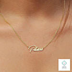 Personalized Name Silver Necklace Gold Color