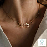 Personalized Name Silver Necklace Gold Color
