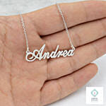 Personalized Name Silver Necklace Gold Color