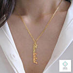 Personalized Name Silver Necklace Gold Color