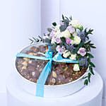 Petit Four Round Shape Box with Flowers