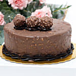 Pink Carnation Bouquet with Chocolate Cake