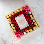 Pinks in Wooden Tray