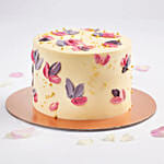 Purple & Pink Petals Chocolate Cake