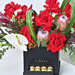 Radiant Roses and Anthurium