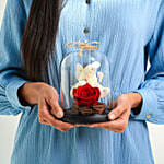 Red Forever Rose In Glass Dome