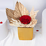 Regal Red Forever Rose Vase